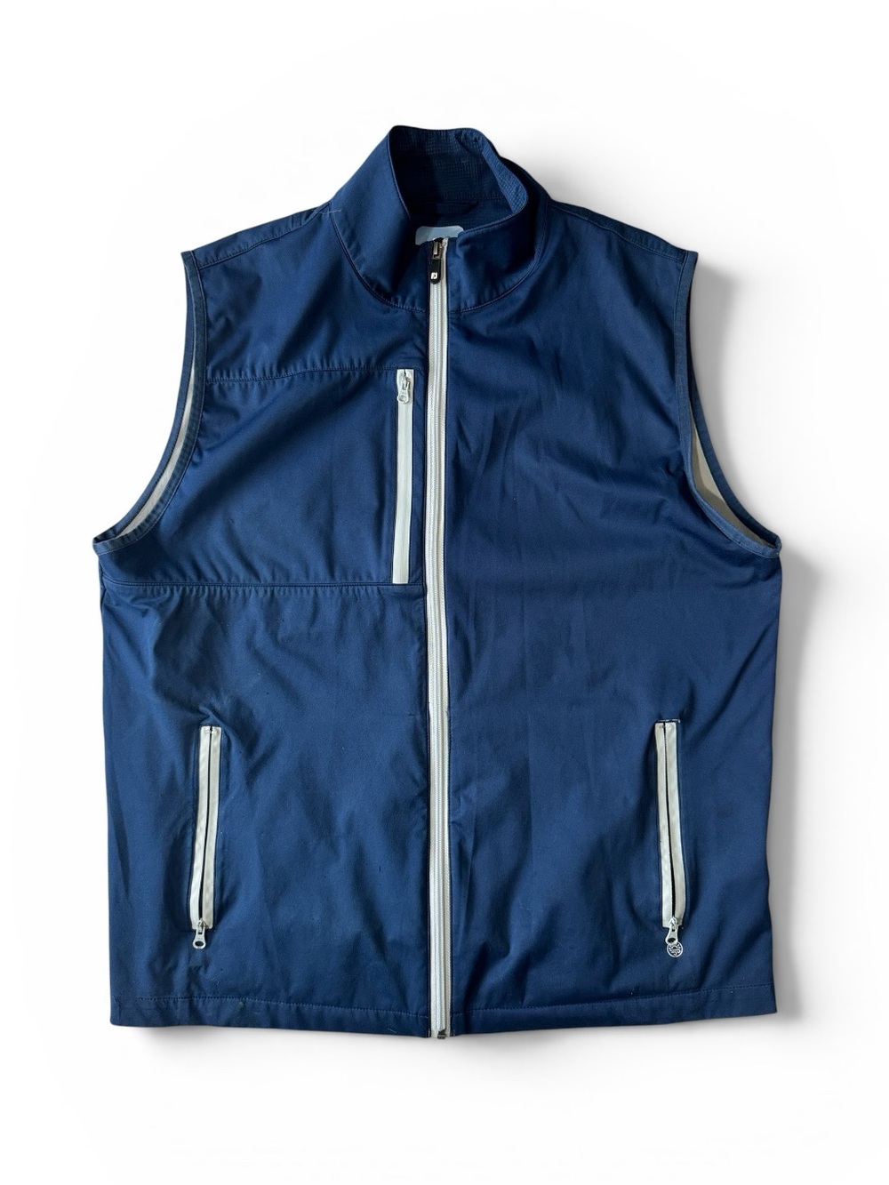 FootJoy mens L Large navy blue tempo series lightweight golf vest EUC